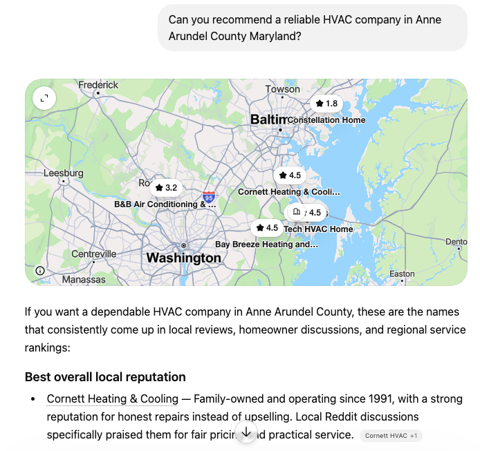 Can you recommend a reliable HVAC company in Anne Arundel County Maryland?