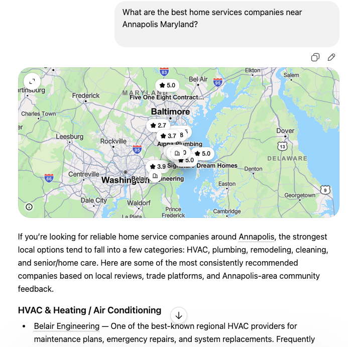 What are the best home services companies near Annapolis Maryland?