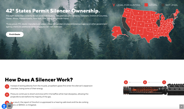 Silencerco visuals designed to educate